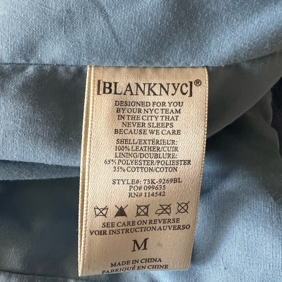BlankNYC Genuine Suede Moto Jacket - Size Medium - Light Blue - Picture 16 of 17